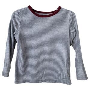 Old Navy Stripe Long Sleeve T-Shirt 3T Grey